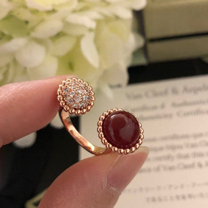 [Royal Jewelry]PERLEE COULEURS DIAMOND ROSE GOLD BETWEEN THE FINGER RING