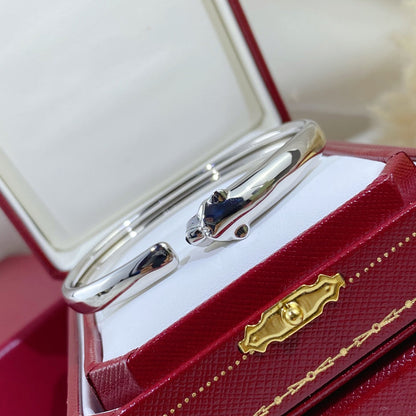 [Royal Jewelry]PANTHERE SILVER OPEN BRACELET