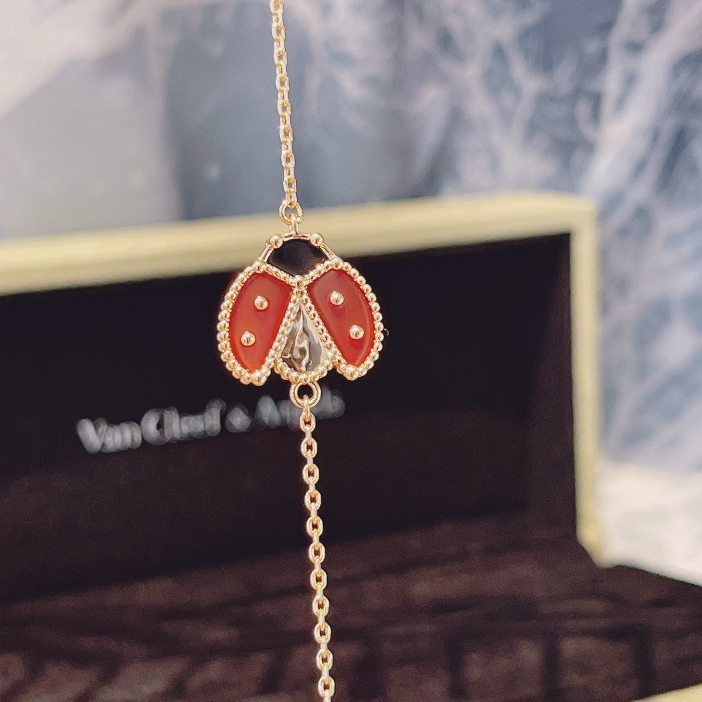 [Royal Jewelry]LUCKY SPRING 1 MOTIF PINK GOLD BRACELET