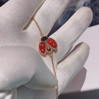 [Royal Jewelry]LUCKY SPRING 1 MOTIF PINK GOLD BRACELET