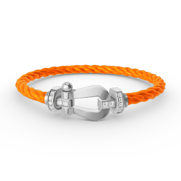 [Royal Jewelry]FORCE LARGE HORSESHOE HALF DIAMOND BRACELET SILVER