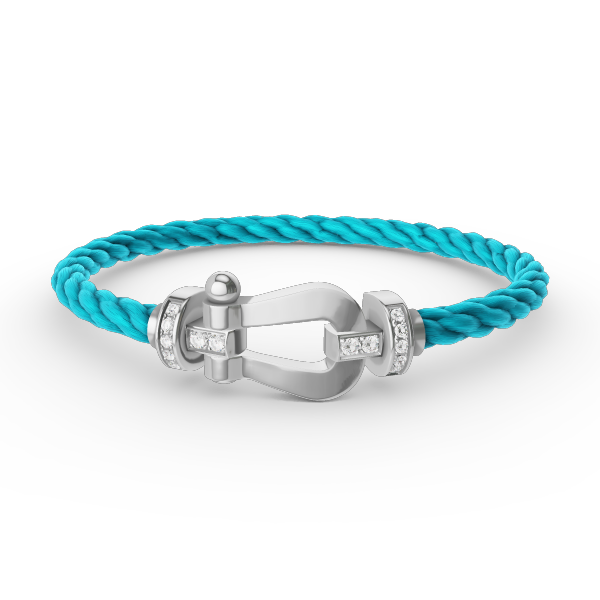 [Royal Jewelry]FORCE LARGE HORSESHOE HALF DIAMOND BRACELET SILVER