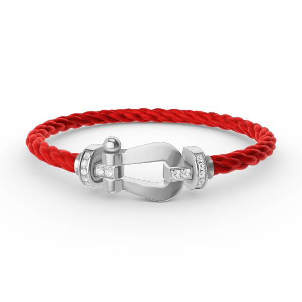 [Royal Jewelry]FORCE LARGE HORSESHOE HALF DIAMOND BRACELET SILVER