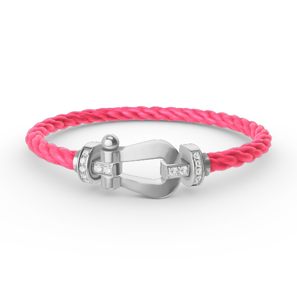[Royal Jewelry]FORCE LARGE HORSESHOE HALF DIAMOND BRACELET SILVER