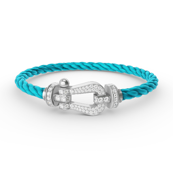 [Royal Jewelry]FORCE LARGE HORSESHOE FULL DIAMOND BRACELET SILVER