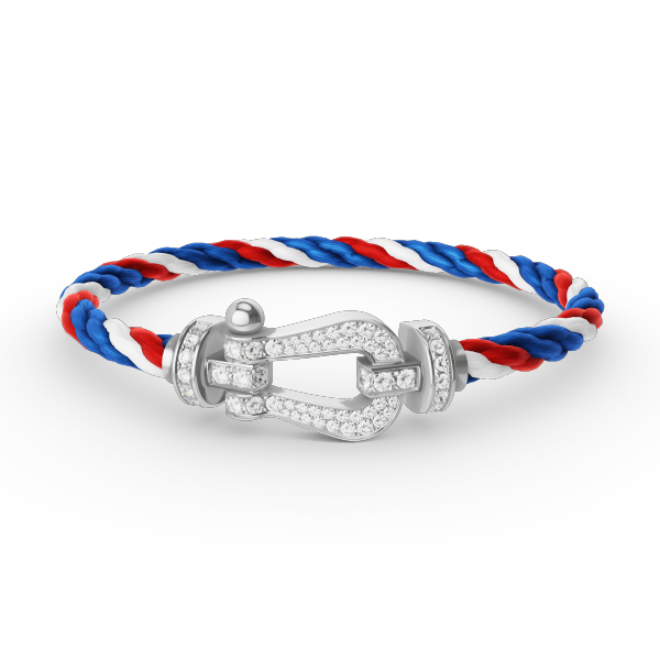 [Royal Jewelry]FORCE LARGE HORSESHOE FULL DIAMOND BRACELET SILVER