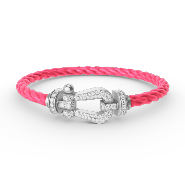 [Royal Jewelry]FORCE LARGE HORSESHOE FULL DIAMOND BRACELET SILVER