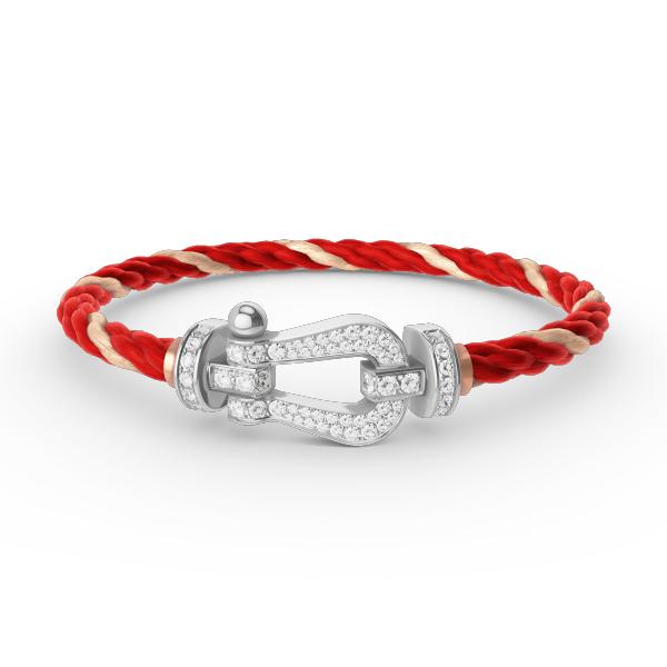 [Royal Jewelry]FORCE LARGE HORSESHOE FULL DIAMOND BRACELET SILVER