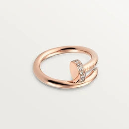 [Royal Jewelry]JUSTE RING 2.65MM PINK GOLD DIAMOND