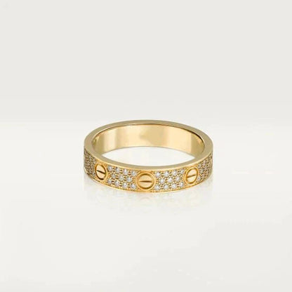 [Royal Jewelry]LOVE RING 3.6MM DIAMOND PAVED