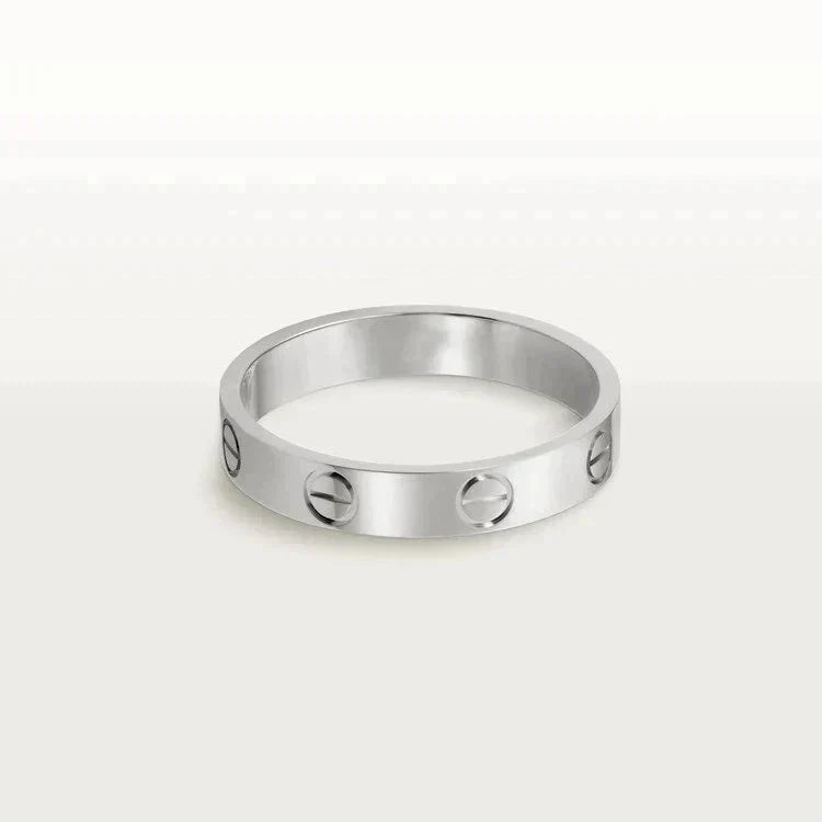 [Royal Jewelry]LOVE RING 4MM 1 DIAMOND SILVER