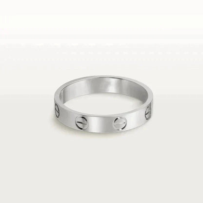 [Royal Jewelry]LOVE RING 4MM 1 DIAMOND SILVER