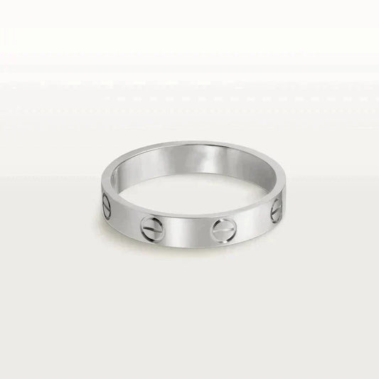 [Royal Jewelry]LOVE RING 4MM 1 DIAMOND SILVER