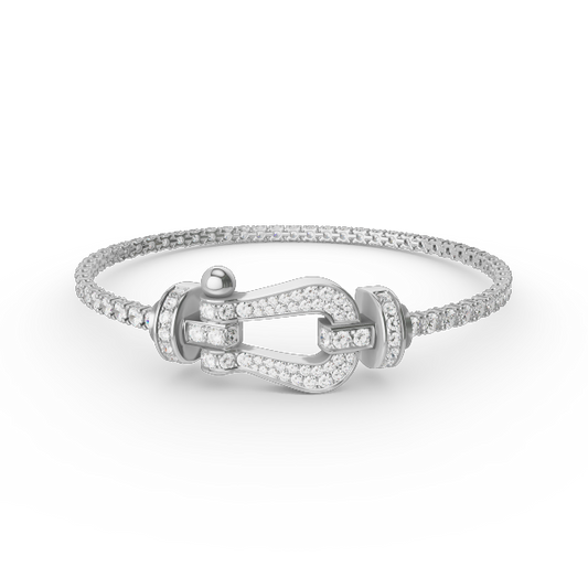 [Royal Jewelry]FORCE  LARGE HORSESHOE FULL DIAMOND TENNIS BRACELET