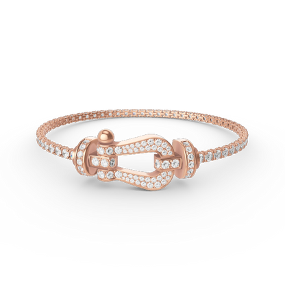[Royal Jewelry]FORCE  LARGE HORSESHOE FULL DIAMOND TENNIS BRACELET