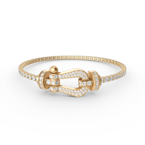 [Royal Jewelry]FORCE  LARGE HORSESHOE FULL DIAMOND TENNIS BRACELET