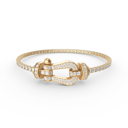 [Royal Jewelry]FORCE  LARGE HORSESHOE FULL DIAMOND TENNIS BRACELET